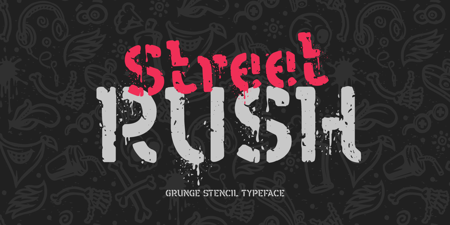 Ejemplo de fuente Street Rush #1